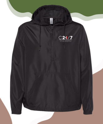C24/7 Unisex Lightweight Quarter-Zip Pullover Jacket