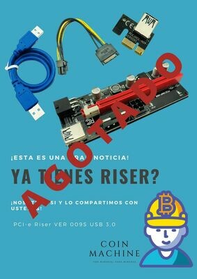 Riser Ver009S + Cable SATA 15 pines a 6 pines PCI + Usb 3,0+ Pci-E adaptador