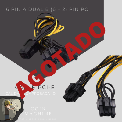 Cable PCIe Cable 6 Pin a dual 8 (6 + 2) Pin PCI