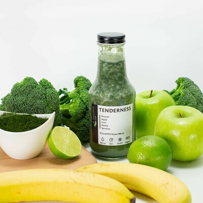 TENDERNESS (BROCCOLI, SPIRULINA, APPLE, LIME, BANANA) TENDERNESS (BROCCOLI, SPIRULINA, APPLE, LIME, BANANA)