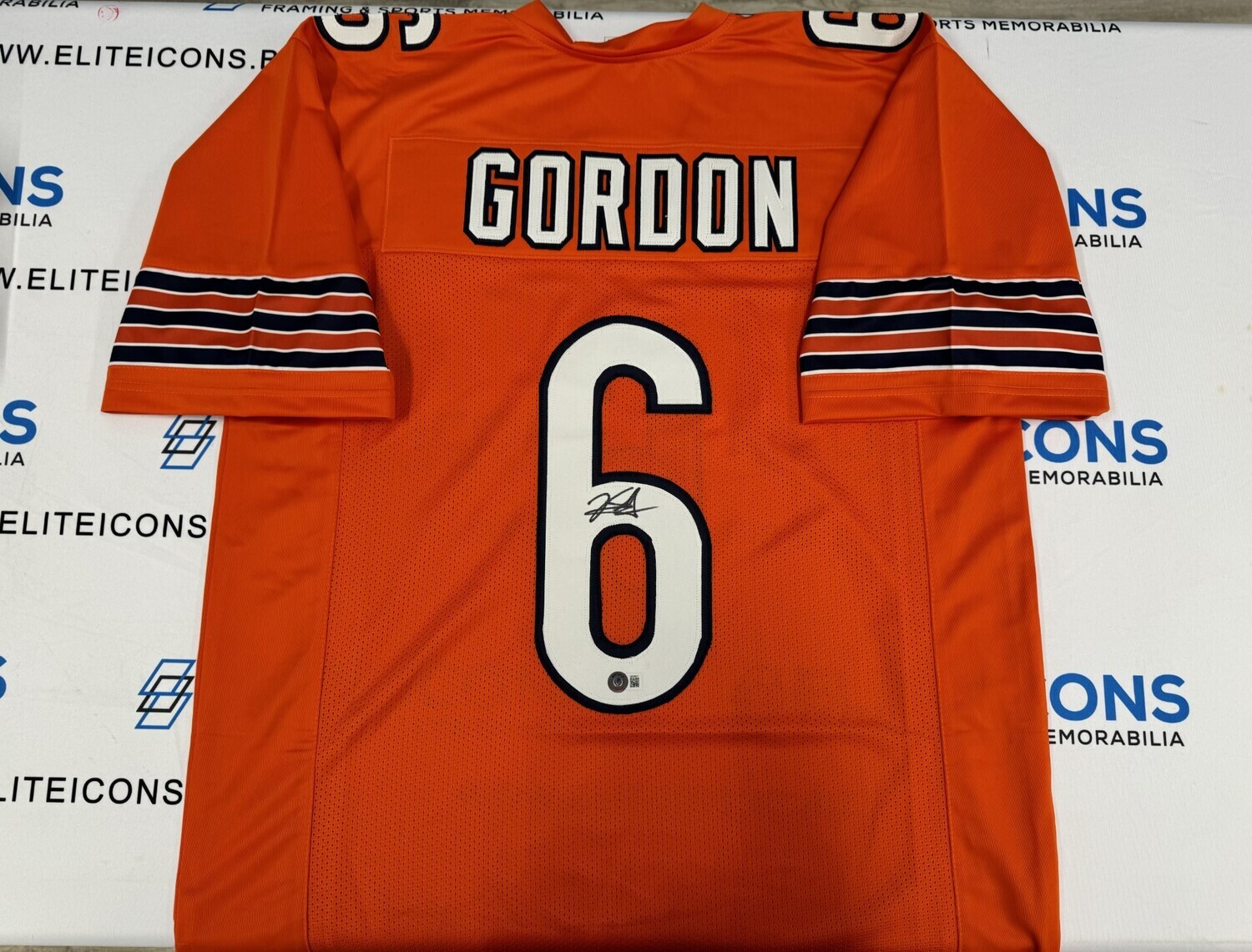 Kyler Gordon Signed XL Orange Custom Jersey w/ Beckett COA