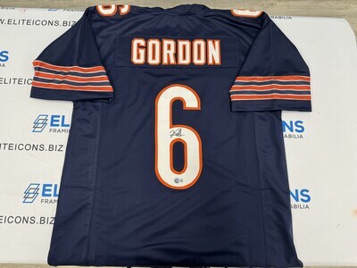 Kyler Gordon Signed XL Navy Custom Jersey w/ Beckett COA