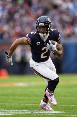 DJ Moore Signed Full-Size Chicago Bears Speed Helmets (Beckett COA)