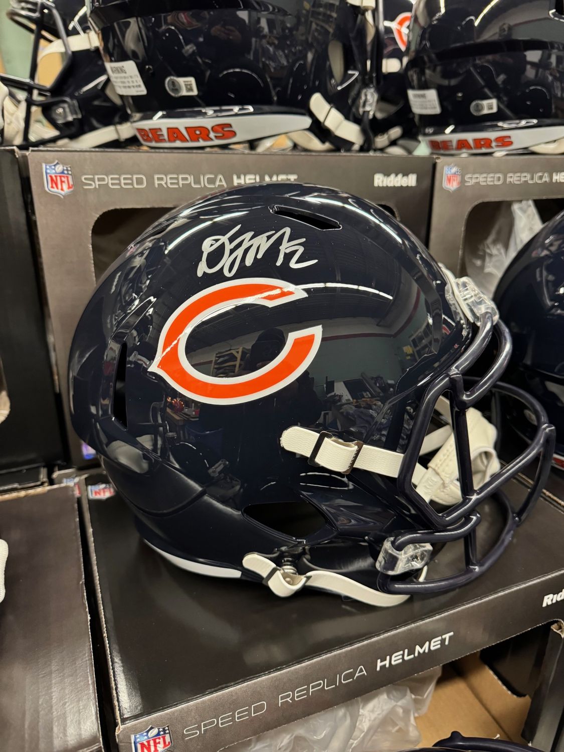 DJ Moore Signed Full-Size Chicago Bears Speed Helmet (Beckett COA)