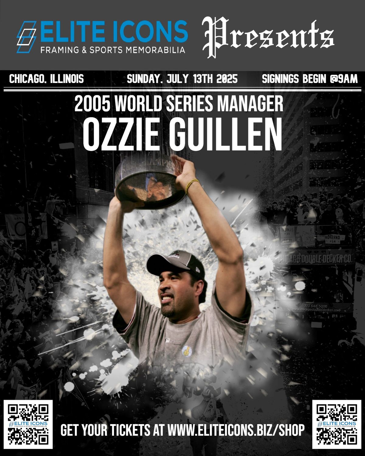 Ozzie Guillen Inscription Ticket