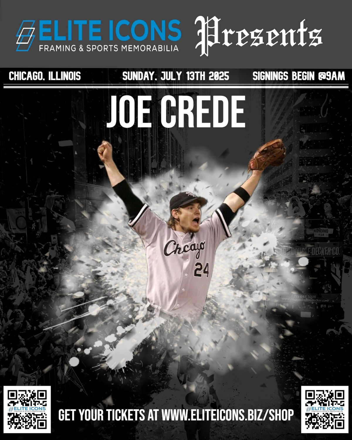 Joe Crede Autograph Ticket (Any item)