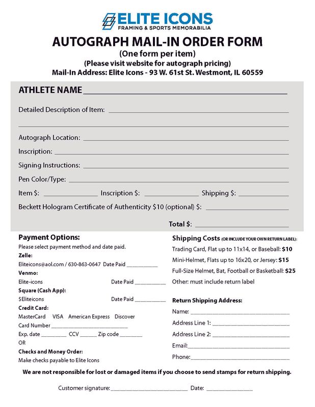 Aaron Rowand Mail-Order Form (August 5th deadline)