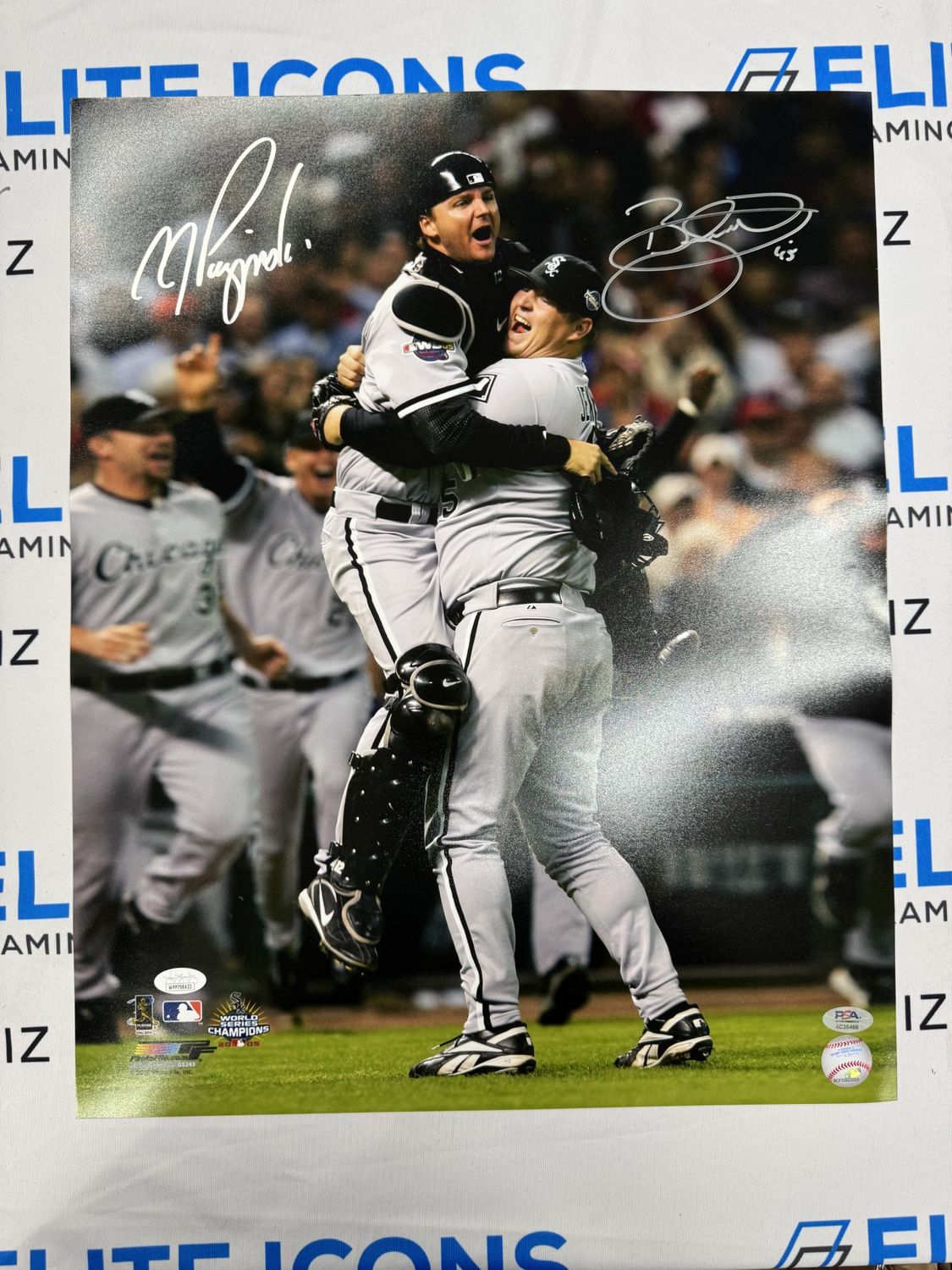 Bobby Jenks & AJ Pierzynski Signed 16x20 Photo (PSA COA)