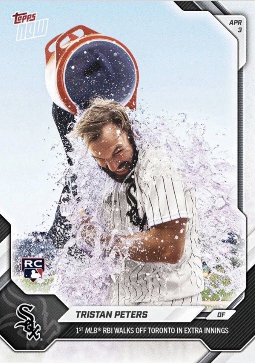 Tristan Peters Topps Now Rookie Card Autograph Package