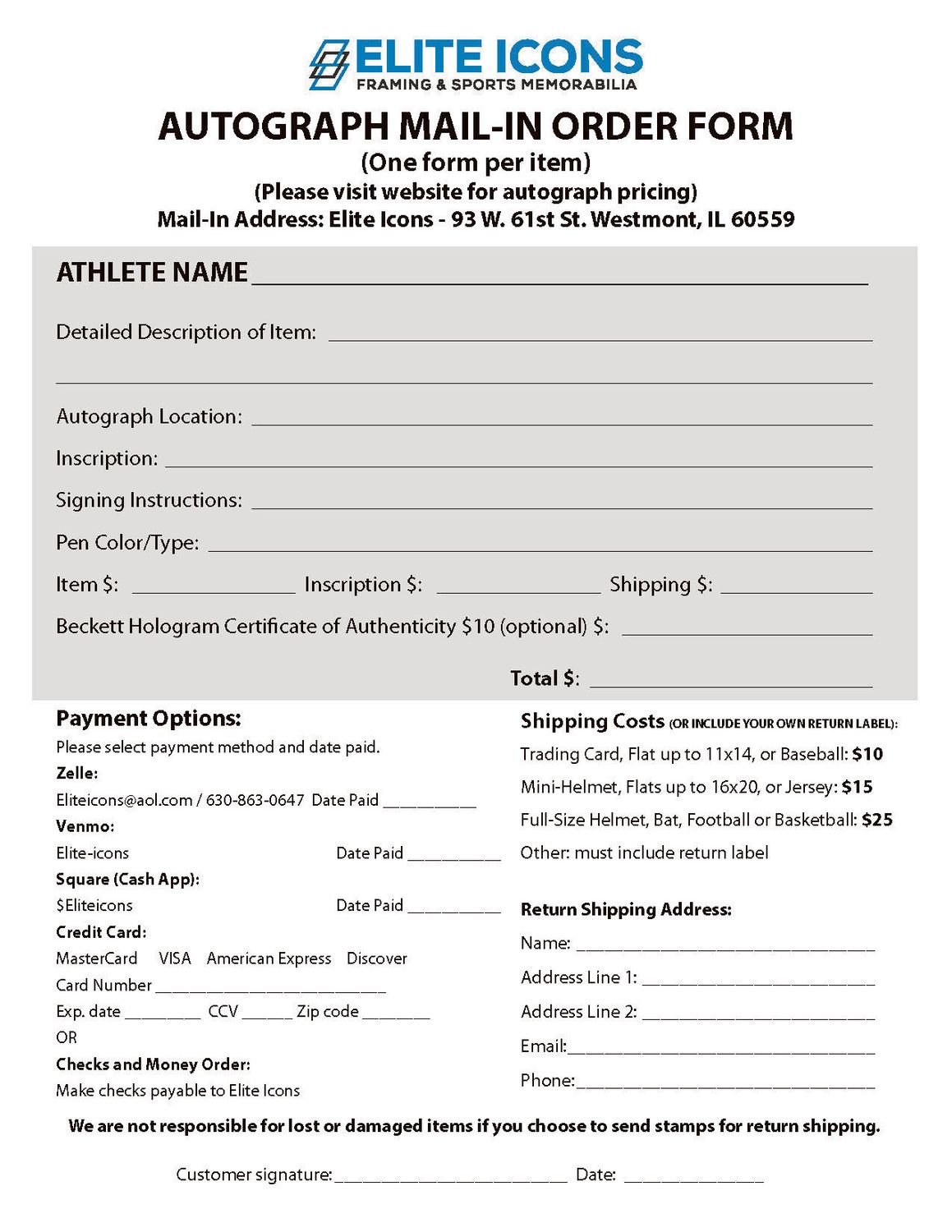 Tristan Peters MAIL-ORDER FORM (SEPTEMBER 4th DEADLINE)
