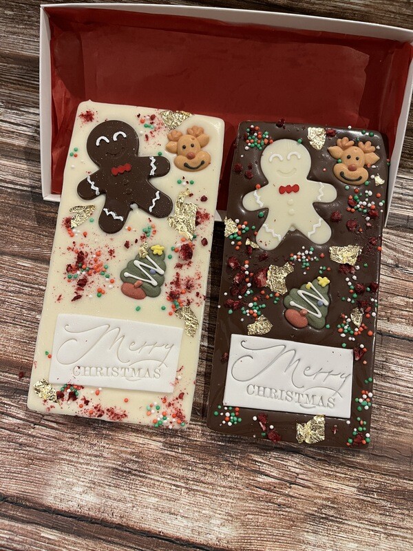 Chocolate Bar, Merry Christmas, Milk or White