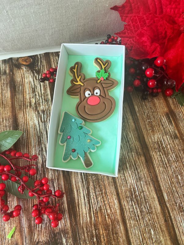 Rudolph &amp; Tree cookies