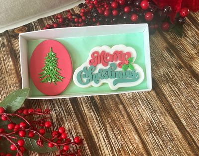 Merry Christmas &amp;  round Tree cookies