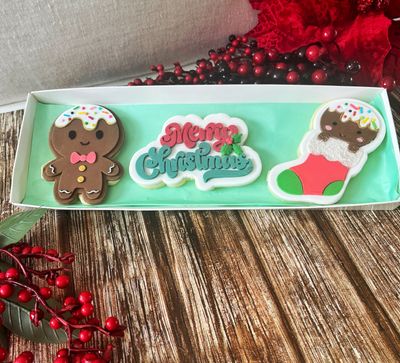 Gingerbread, Stocking and Merry cookie