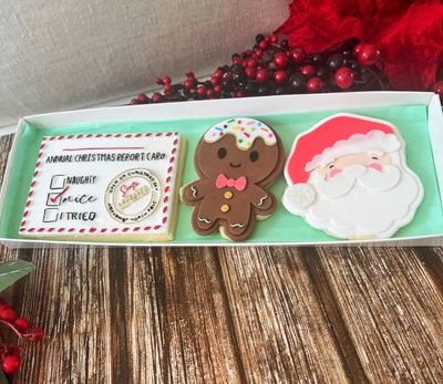 Report card, Santa and gingerbread