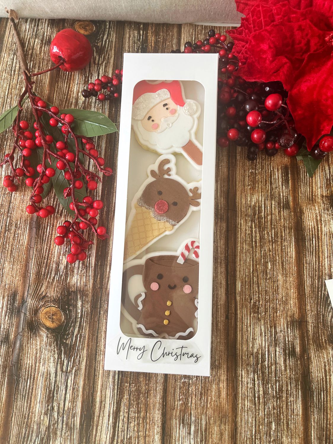 Santa, Cone and Cocoa box