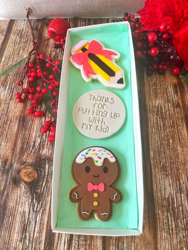 Teacher &quot;thanks for putting up with my child&quot; gingerbread man