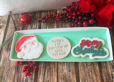 "thanks for putting up with my child" Santa &amp; Merry