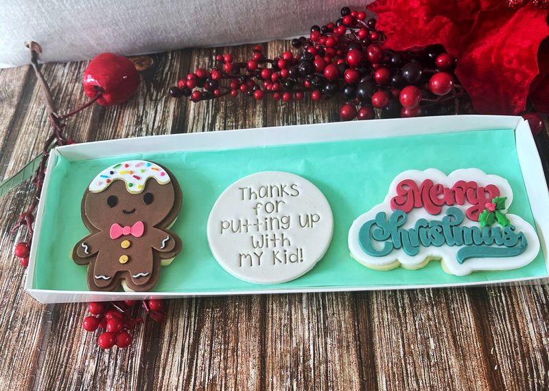&quot;thanks for putting up with my child&quot; gingerbread &amp; Merry
