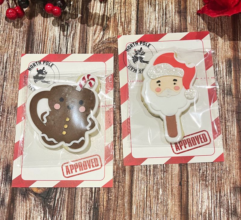 Single Cookie Santa Approve Card Baking