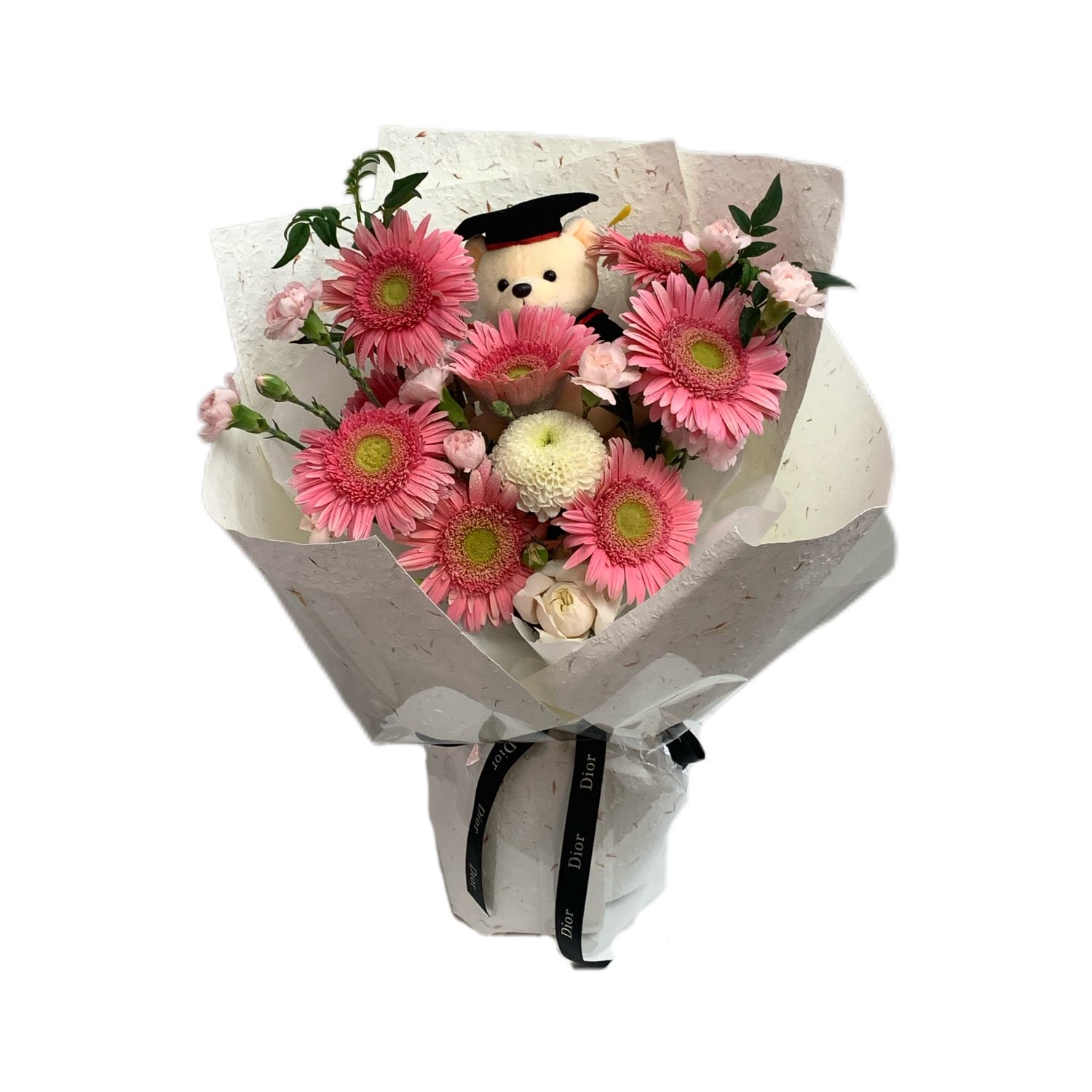 Joyful Gerbera Graduation Bear