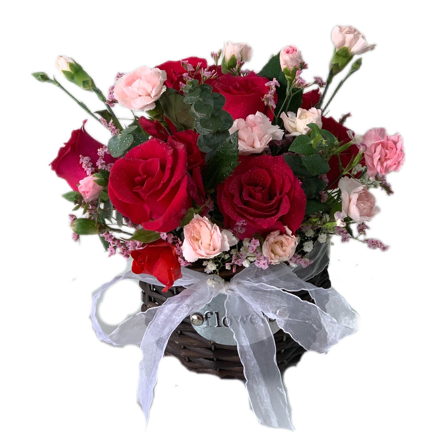 ARV1001 Hot Pink Rose Basket