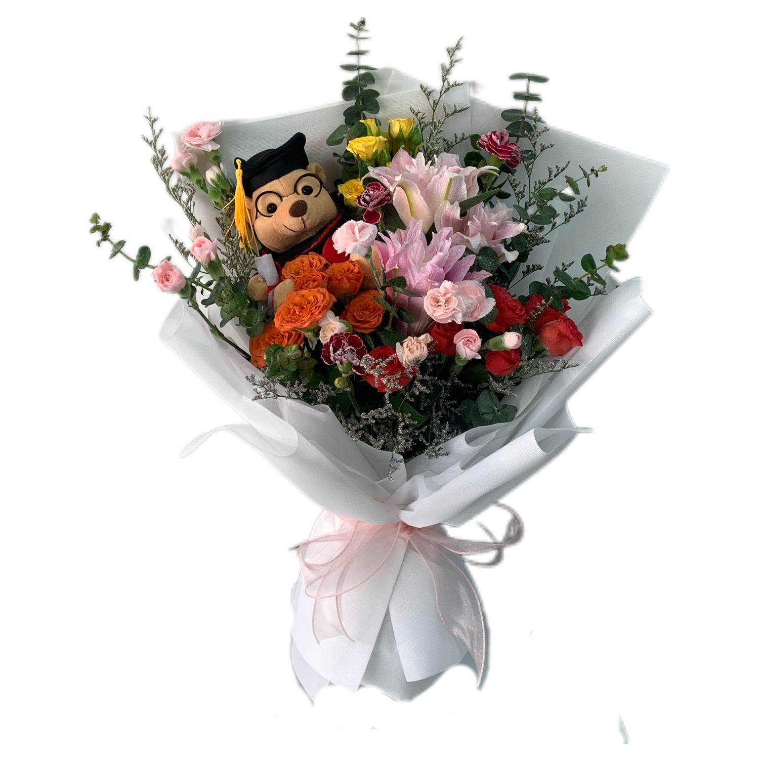 Roselily Graduation Bear