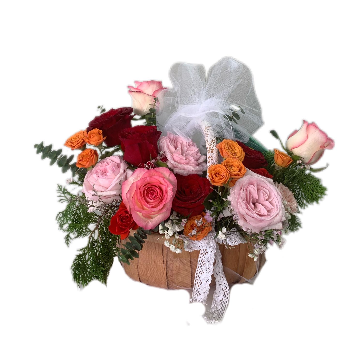 ARV1002 Mixed Rose Basket