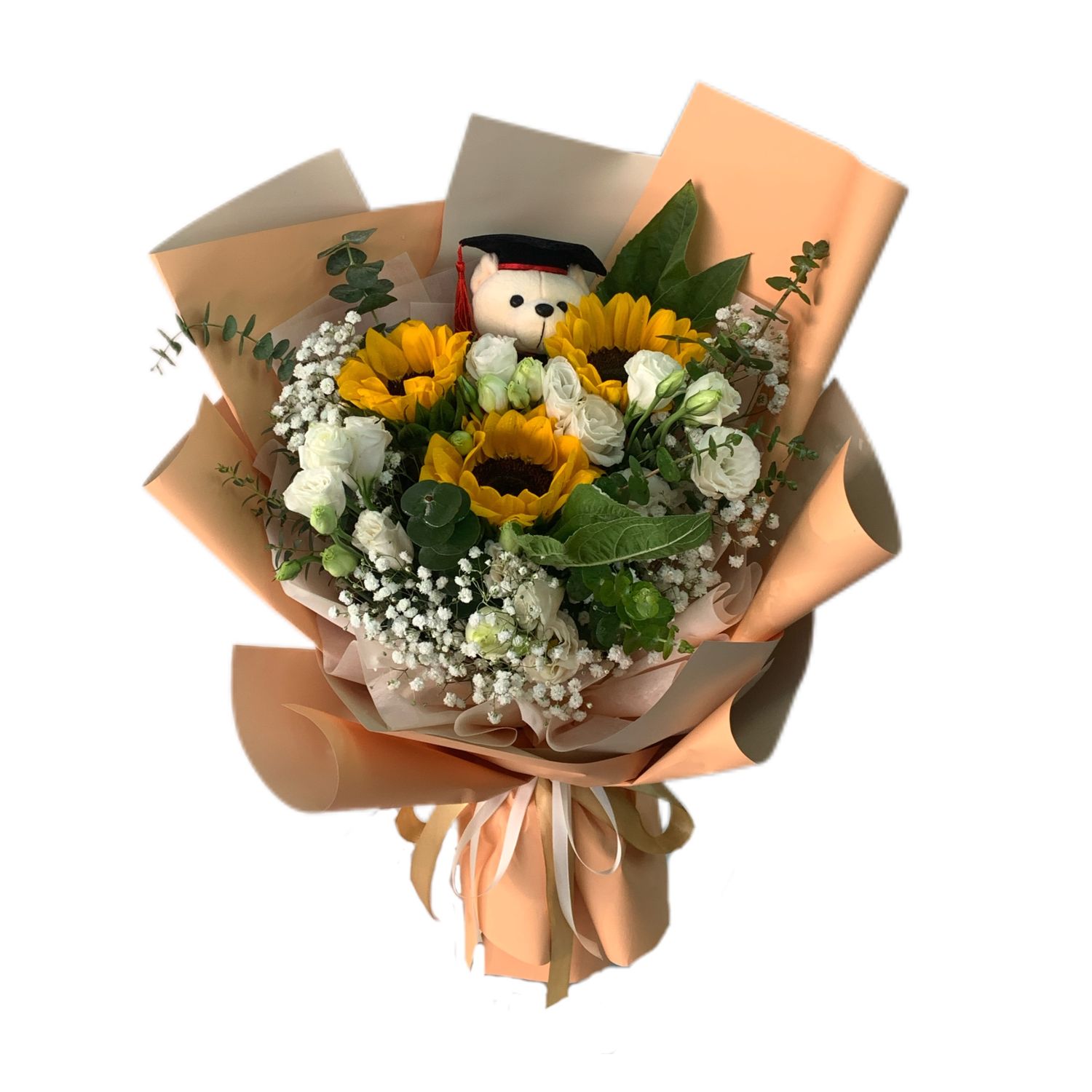 Classic Sunflower Graduation Bear
