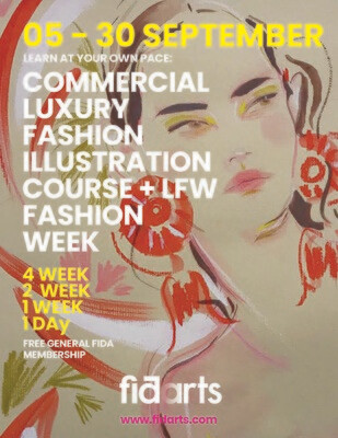 Commercial Fashion Illustration & Fashion Shows LIVE Short Course 2 weeks (05.09.2022 - 13.09.2022)