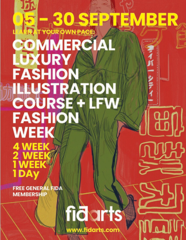 Commercial Fashion Illustration & Fashion Shows LIVE Short  Course 2 weeks (19.09.2022 - 30.09.2022)