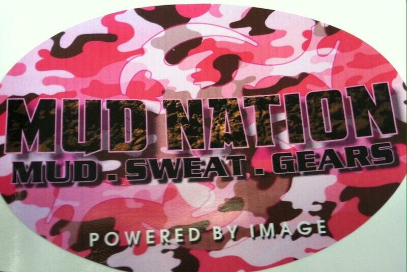 Mud Nation Pink Woodland Sticker