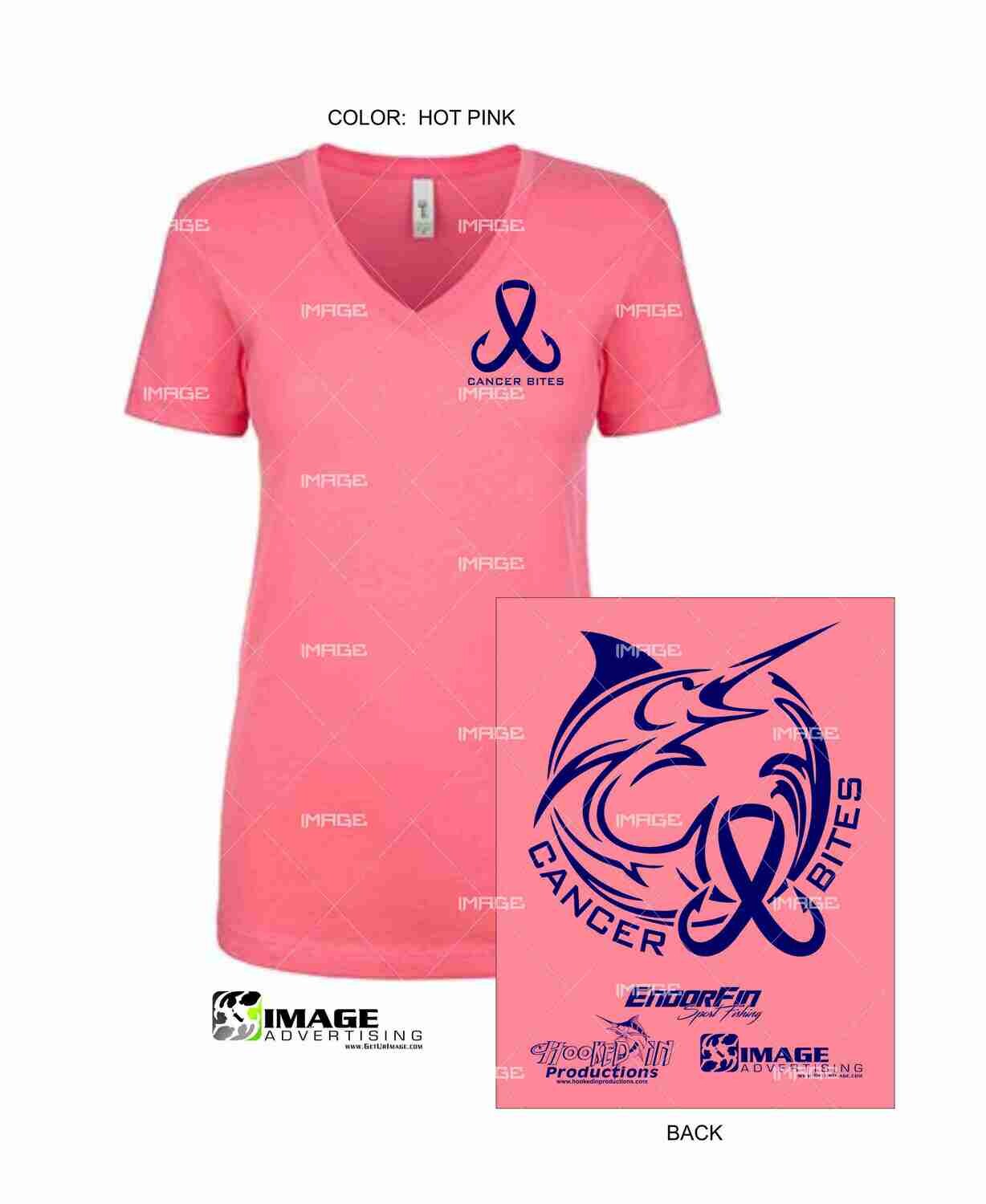 Cancer Bites Ladies V-Neck