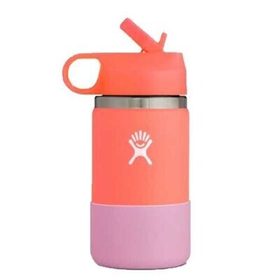 Hydro Flask 12oz / 354ml Wide Mouth Kids Straw Lid & Boot (Kleur Hibiscus )