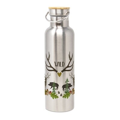 Drinkfles wild 750ml dubbelwandig/RVS Drinkfles wild 750ml dubbelwandig/RVS