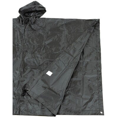 Poncho, Rip Stop, "SA" Zwart, ca. 144 x 223 cm