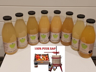 100% puur sap - Proefpakket grote flessen (1Liter)