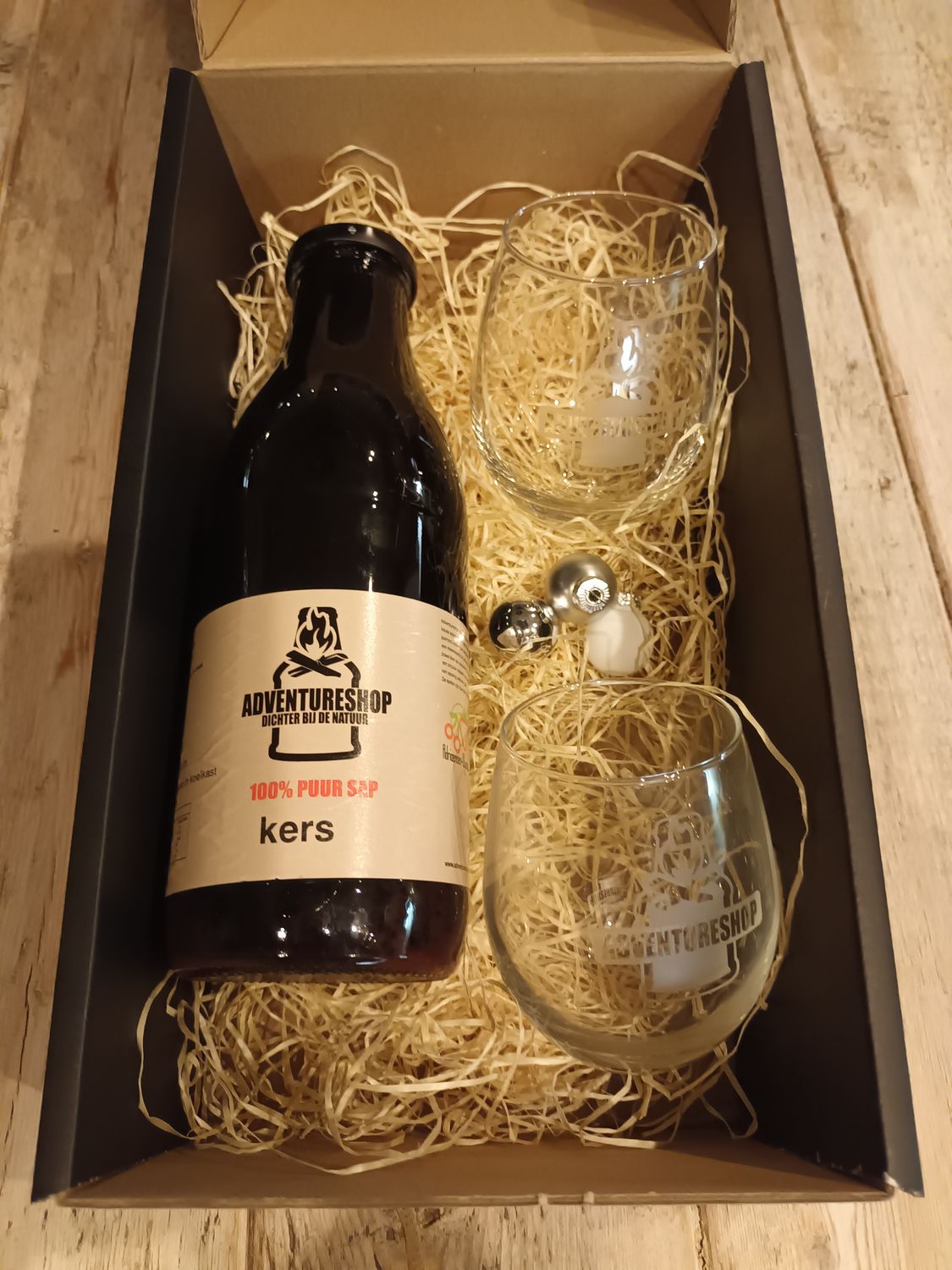 Geschenkverpakking Puur Kers met 2 glazen