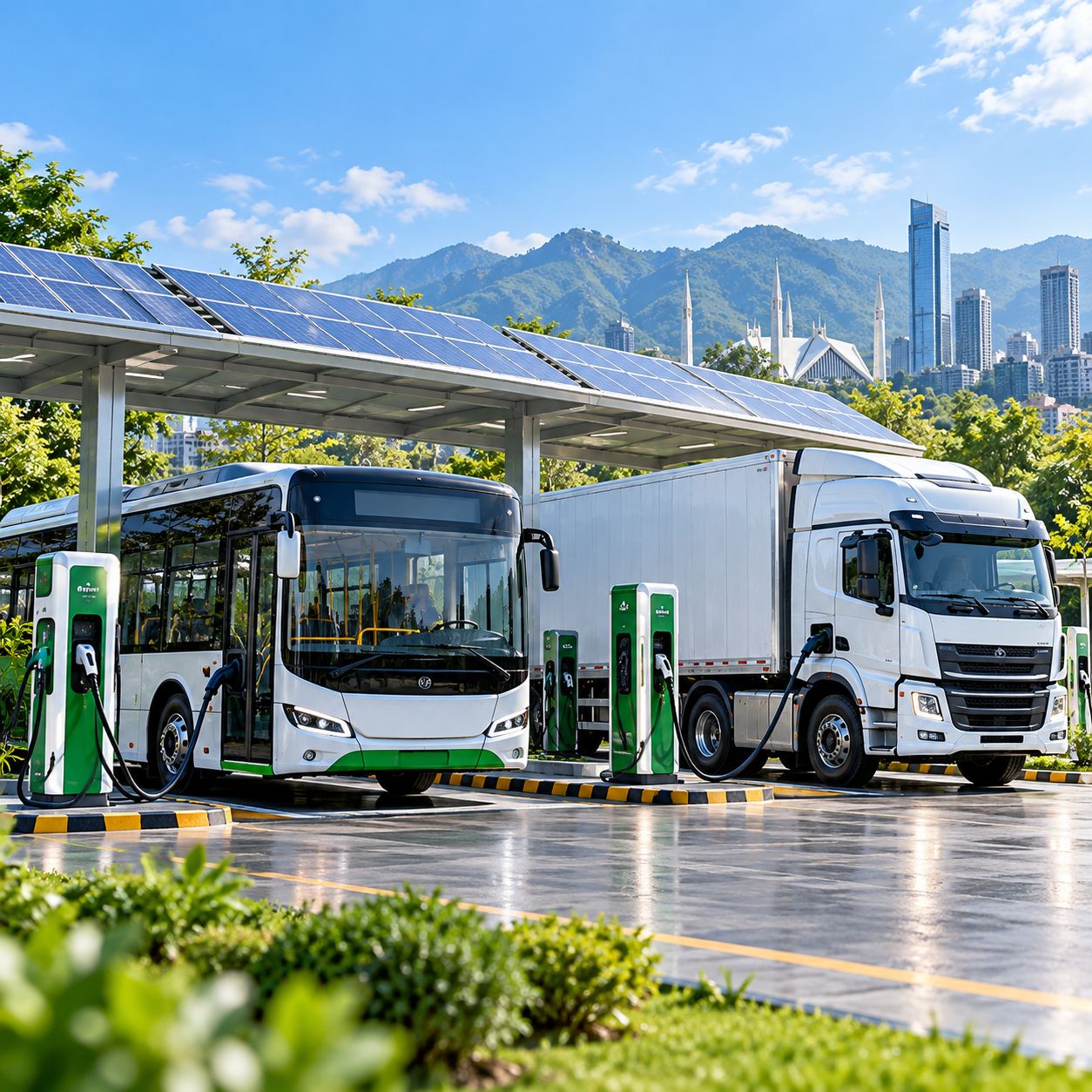 Electric Trucks, Buses &amp; Charging Infrastructure