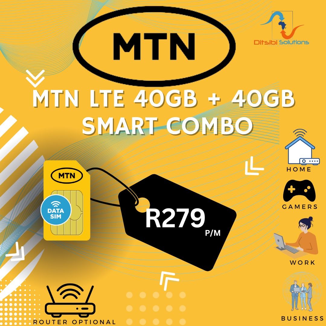MTN LTE 40Gb + 40GB Smart Combo P/M