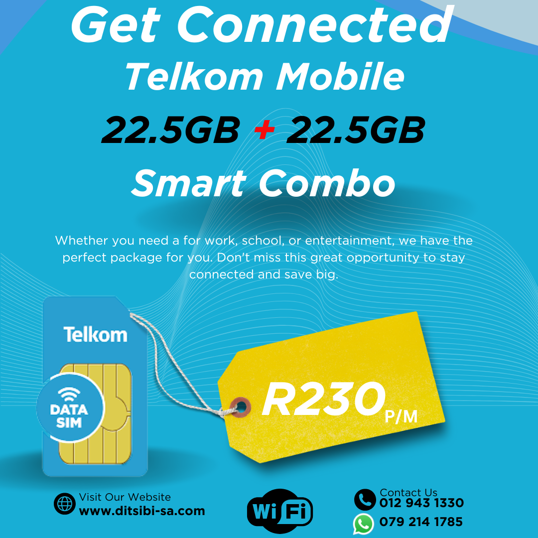 Telkom Mobile 22.5GB + 22.5GB Smart Combo P/M