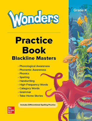 KINDER (2) - WONDERS GRADE K PRACTICE BOOK - MGH - 23 - ISBN 9781265794262