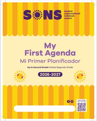 KINDER 1 (PK) - SONS MY FIRST AGENDA SCHOOL YEAR 2026-2027 - SONS - ISBN 859971003684