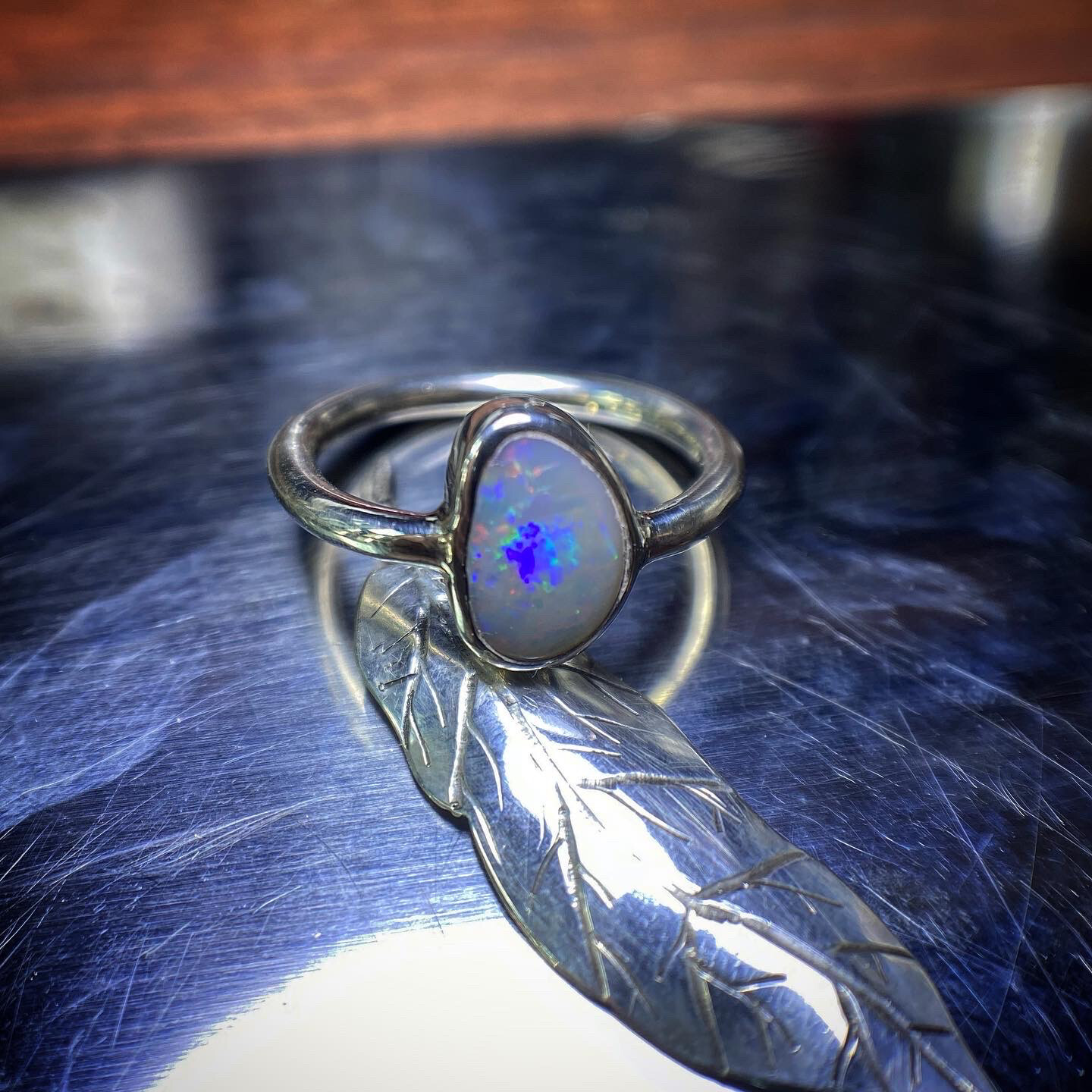 Bezel Set Dark Opal