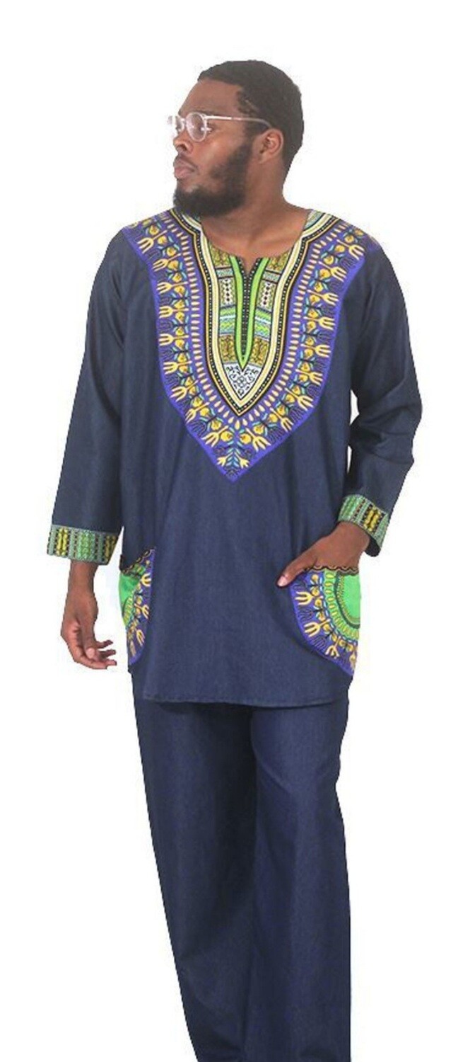 Dashiki&amp;Denim  pants set