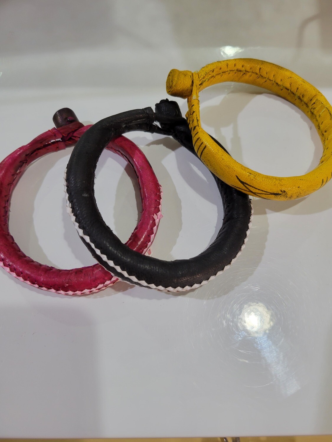 Ghanaian leather  bracelet  unisex