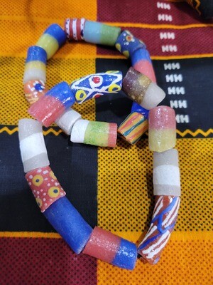 Ghanaian trade bead bracelet