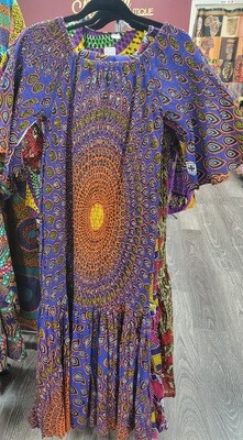 Smocked Ankara dress #206