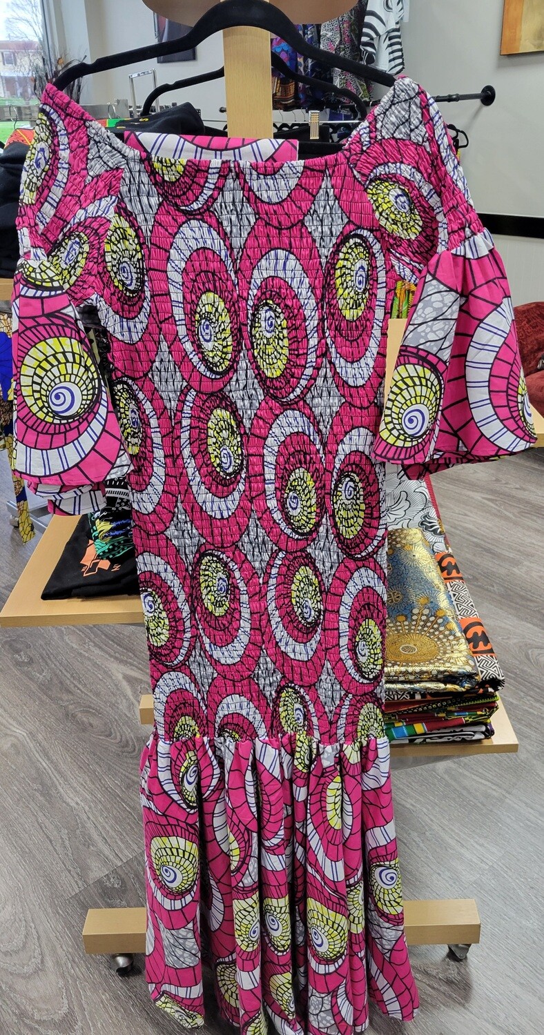 Smocked Ankara dress # 203