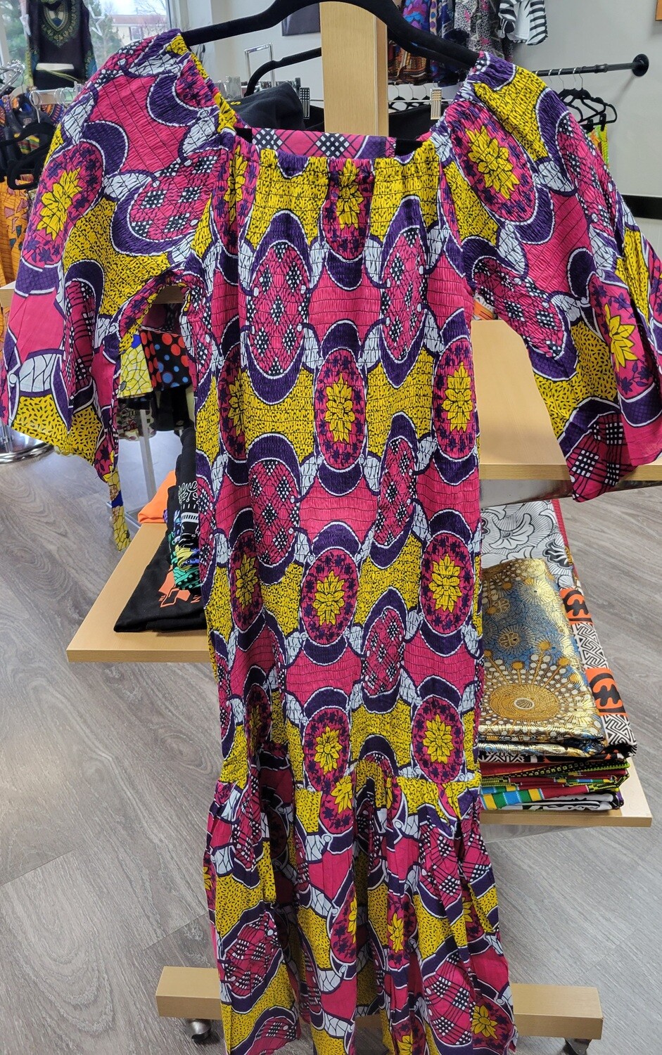 Smocked Ankara dress #204